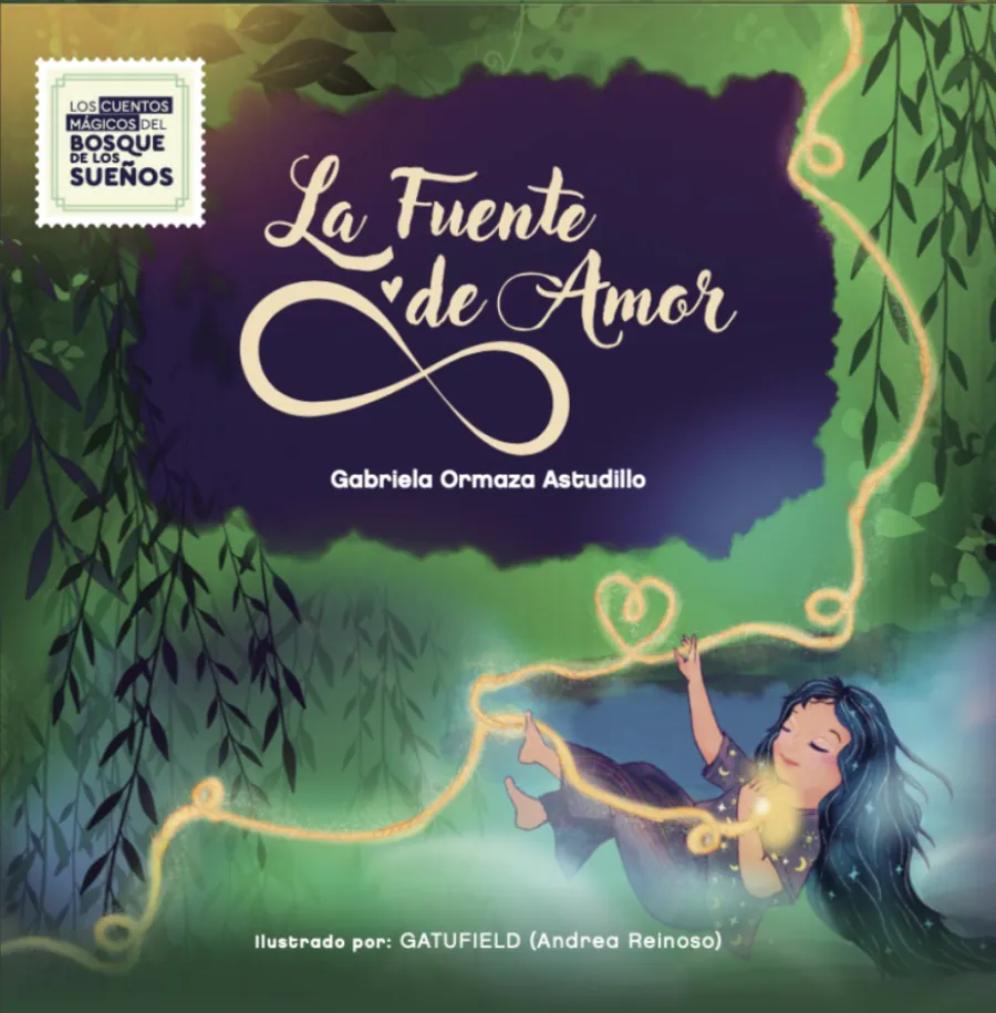 Portada del cuento «La Fuente de Amor Infinito», ilustrado por Andrea Reinoso
